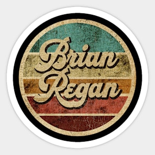 Tanatoraja, circle retro faded Brian Regan Sticker